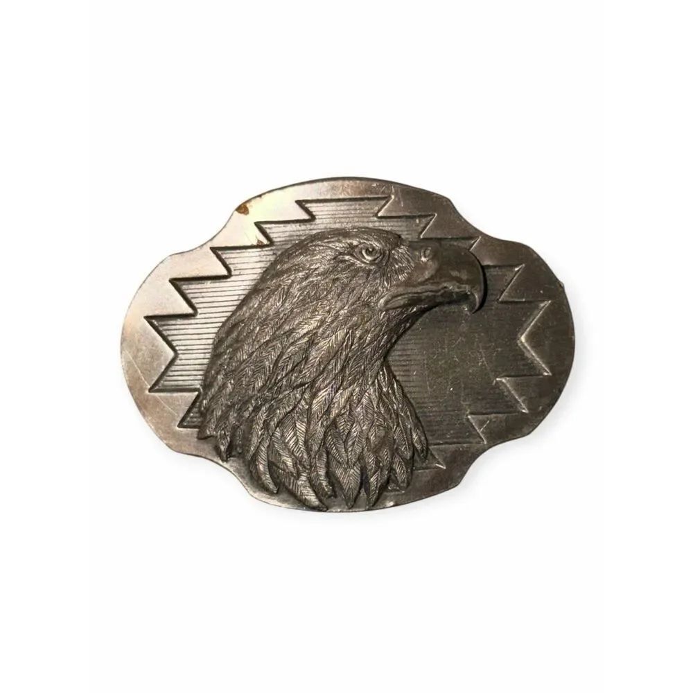 Vintage 1990 Arroyo Grande Buckle Co. American Eagle Belt Buckle 3D Pewter USA